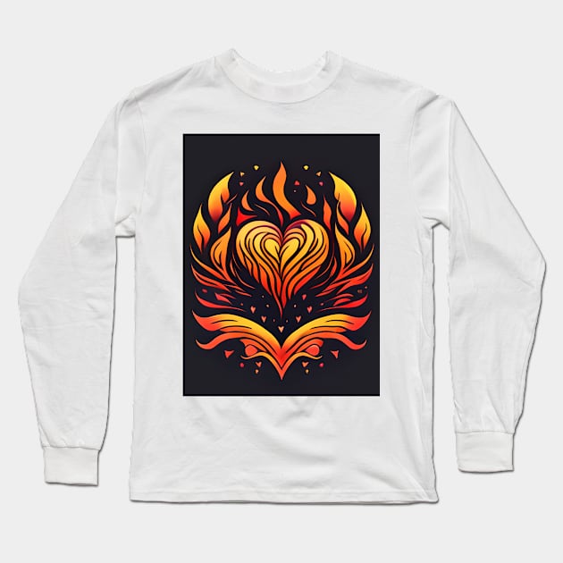 Phoenix of Love, Let the Phoenix guide you to true love. Long Sleeve T-Shirt by CreativeXpro